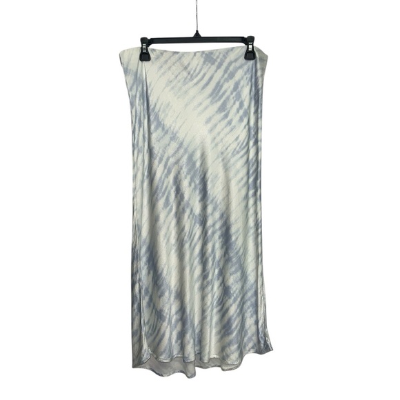 Rails Anya Skirt In Blue Tide Size XL Maxi Satin Crepe High Rise Pull On - Picture 2 of 7